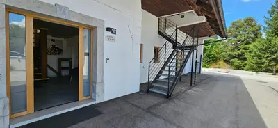a staircase on the side of a building at AppPrusnik in Ljubljana