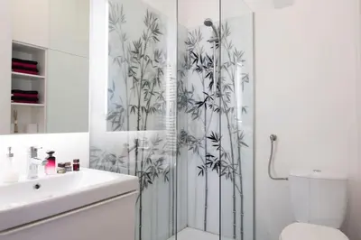 a bathroom with a shower and a toilet and a sink at The cute, sunny apartment in the center +P in Ljubljana