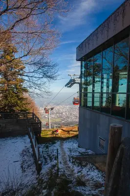a building with a view of a city at APARTMA JEREBIKA ŠT. 20 in Pohorje