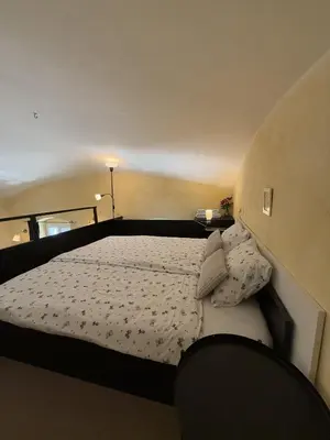 a bedroom with a large bed and a window at Central Oasis-with parking in Ljubljana