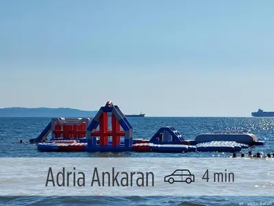 a water park in the middle of the water at Casa Miranda - family comfort in a quiet area, near the sea, with BBQ and FREE parking in Zgornje Škofije
