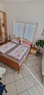 a bedroom with a large bed in a room at Apartman MURKO P-1 in Brest