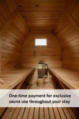 a wooden room with a sauna with a window at Holiday home in Srednje Grcevje - Kranjska Krain 26095 in Srednje Grčevje