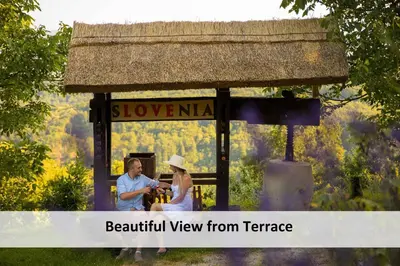a man and a woman sitting in a gazebo at Holiday home in Srednje Grcevje - Kranjska Krain 26095 in Srednje Grčevje