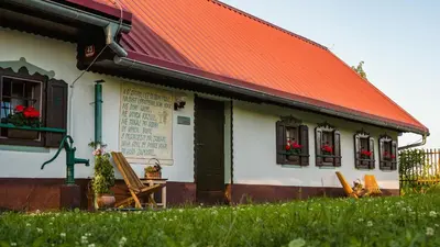 an orange roofed house with an orange roof at POČITNIŠKA HIŠA PRLEČKA in Miklavž pri Ormožu