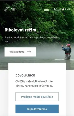 a screenshot of a website with a person holding a paddle at Brunarica Jeršin in Cerkno
