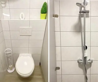 a bathroom with a toilet and a shower at Center Station ROOMS in Ljubljana